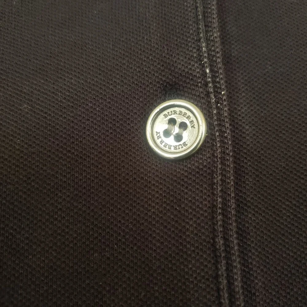 Burberry ruffle collar polo - Black knit five button - Size M - Picture 12 of 13